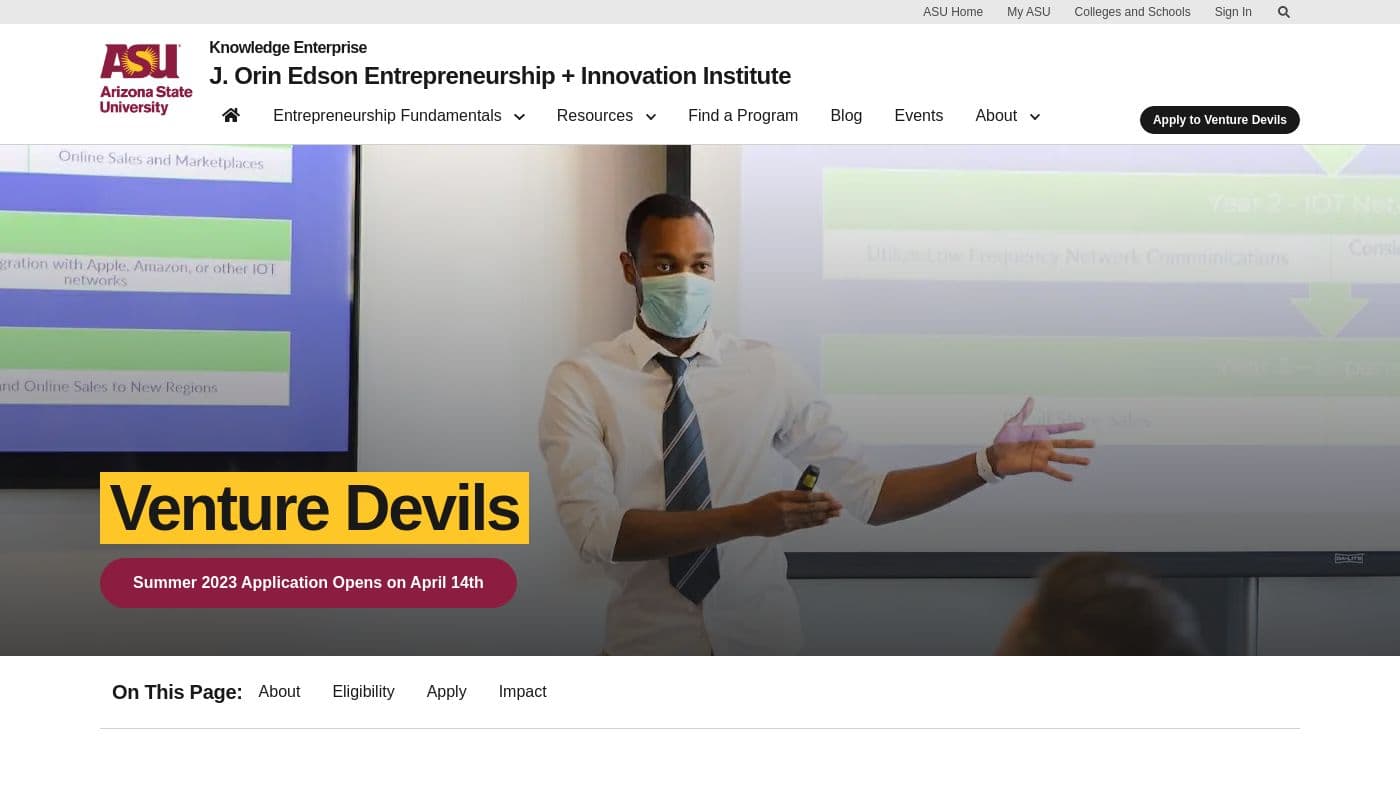 Bannière de ASU Venture Devils